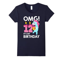 OMG! It's My 12th Birthday Cute Unicorn T-Shirt Born in 2005