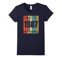 Retro October 1987 T-Shirt 30 Yrs Old Bday 30th Birthday Tee