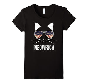 "Meowrica" Patriotic Cat T-Shirt