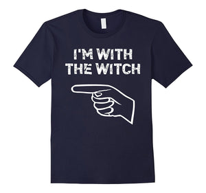 "I'm With the Witch" Halloween Funny T-Shirt