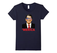 'Merica Ronald Reagan Patriotic Sunglasses USA Funny T-Shirt