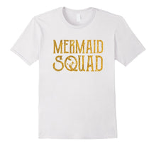 Mermaid Squad. Mermaid Lovers Gold T-Shirt.
