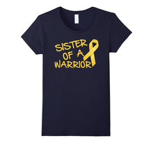 Sister of a Warrior Childhood Cancer Awareness T-Shirt