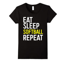 Eat Sleep Softball Repeat T-Shirt