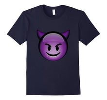 Devil Smily Face Emoji T-Shirt Emoticon Funny Tshirt.