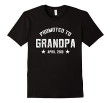 Mens Promoted to Grandpa April 2018 T-Shirt New Grandpa Gift