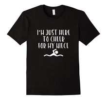Swimmer Novelty T-Shirt Here to Cheer for Aunt or Uncle