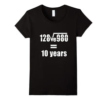 10th Wedding Anniversary T-Shirt Math Equation Gift Shirt
