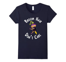 Halloween T-Shirt Messy Broom Hair Don't Care Shirt