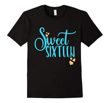 16th Birthday Shirt Gift Teen Sweet Sixteen 16 Peach Aqua