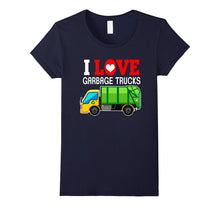 I Heart Love Garbage Trucks Shirt | Little Boys Kids T-Shirt