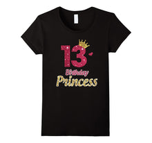 13th Birthday Girl T-Shirt Princess Crown - Gifts Childrens