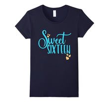 16th Birthday Shirt Gift Teen Sweet Sixteen 16 Peach Aqua