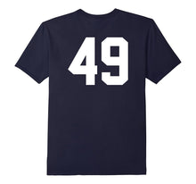 49 Sports Jersey Number on Back T-Shirt for Team Fan Player
