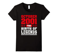 Made in October 2001 16 Years Old Cool Birthday Gift T-Shirt