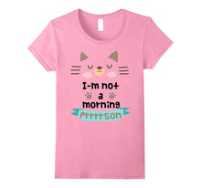 I Am Not a Morning Person Funny Grumpy Kitty Cat T-Shirt