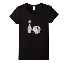 Bowling Shirt, Distressed Faded Ball and Pin Bowler Gift