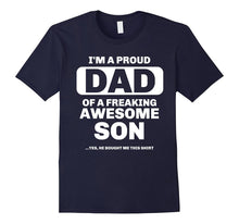 Mens Cool Gift From a Awesome Son to Proud Dad Funny T Shirt