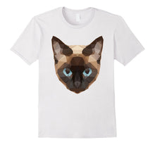 Low Poly Siamese Cat Face T-Shirt Geometric Art