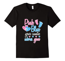 Pink Blue Your Auntie Loves Adores You T Shirt Gender Reveal