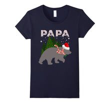 Papa Bear Christmas Pajamas Shirt Matching Santa Hat Lights