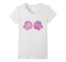 Funny Mermaid Birthday Party T Shirt With Pink Shells