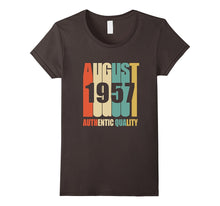 Retro August 1957 T-Shirt 60 Yrs Old Bday 60th Birthday Tee