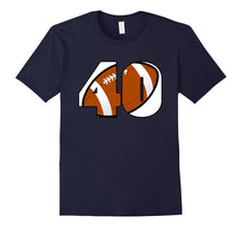 40th  Birthday Football Number T-Shirt