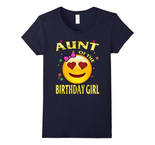 Aunt of the Birthday Girl Emoji T-Shirt Gift for Aunt