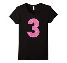 Kids 3rd Birthday Bling Gift T-Shirt for 3 Year Old Girls