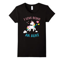 L Love Being an Aunt Tshirt - Funny Unicorn Aunt Gift Tee