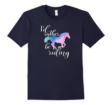 I'd Rather Be Riding T Shirt Pink Horse Equestrian