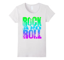 Retro 80's Rock and Roll T-Shirt With Bright Neon Colours