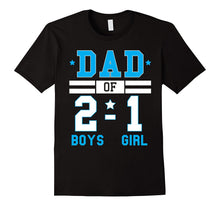 Men's Dad of Two Boys and One Girl Football Score Style Shirt