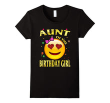 Aunt of the Birthday Girl Emoji T-Shirt Gift for Aunt