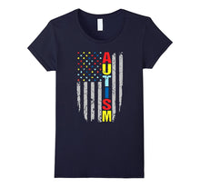 Cool Autism Awareness America Flag T-Shirt Autism Gifts