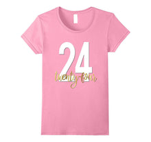 24th Birthday Shirt Gift Party Gold Bestie Twenty Four 24