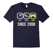 Eat Sleep Game Since 2008 T-Shirt 9th Birthday Gift Shirt