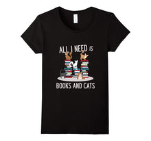 FUNNY BOOKS AND CATS T-Shirt Book Lovers Cat Gift