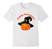 Happy Halloween T-Shirt With Pumpkin in a Witches Hat