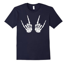 Halloween Rocker Hand Sign Skeleton Tee Shirts Gift 2017