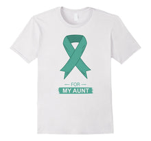 Teal Ribbon Support Aunt Ovarian Cancer Awareness T-Shirt