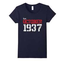 Est October 1937 Shirt 80th Birthday Gifts TShirt