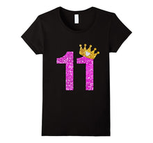 11th Birthday Girl Shirt Princess Crown Pink