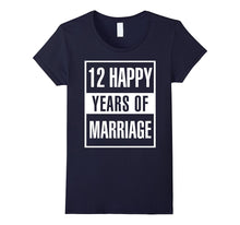 12th Wedding Anniversary Gift Idea Husband and Wife T-Shirt