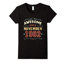 Awesome Since November 1982 T-Shirt Funny 35th Birthday Tee
