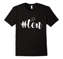 10th Birthday Girls Shirt Gift Kids Hashtag Milestone Ten 10