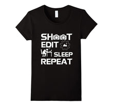 Funny Photographer T-Shirt, Shoot Edit Sleep Repeat Shirt