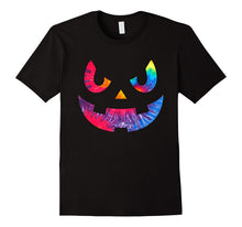 Scary Tie Dye Pumpkin Face Jack O Lantern Halloween Shirts