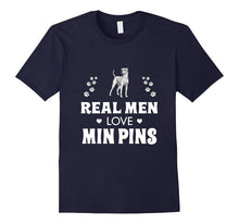 Real Men Love Min Pins Cute Dog Dad T-Shirt